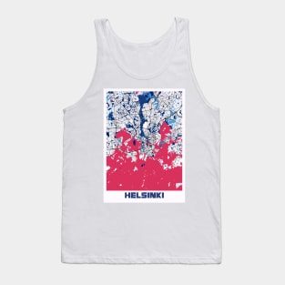 Helsinki - Finland MilkTea City Map Tank Top